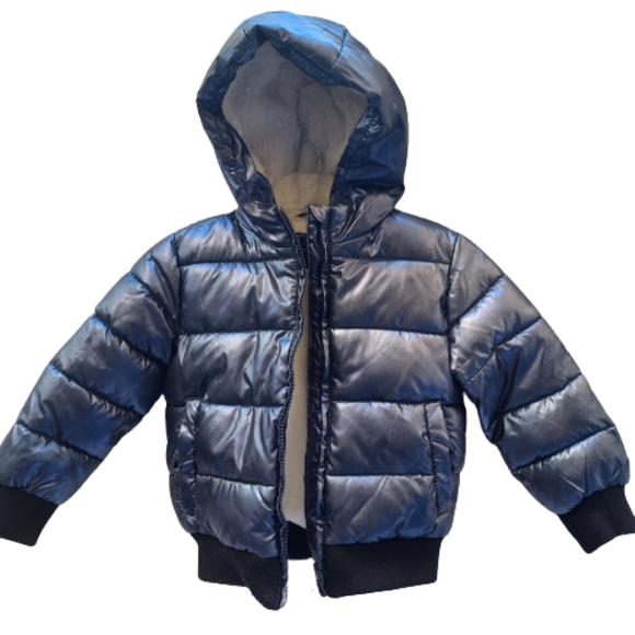 Tahari Kid's Metallic Puffer Jacket - Picture 4 of 15